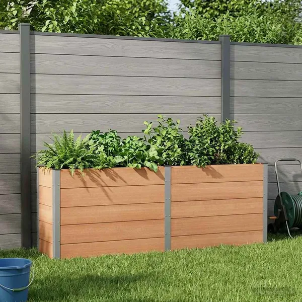 Jardinière surélevée Marron 250 x 50 x 91 cm