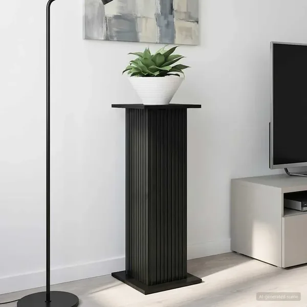 Support de Plante Noir 30,5 x 30 x 80,5 cm Bois d'ingénierie
