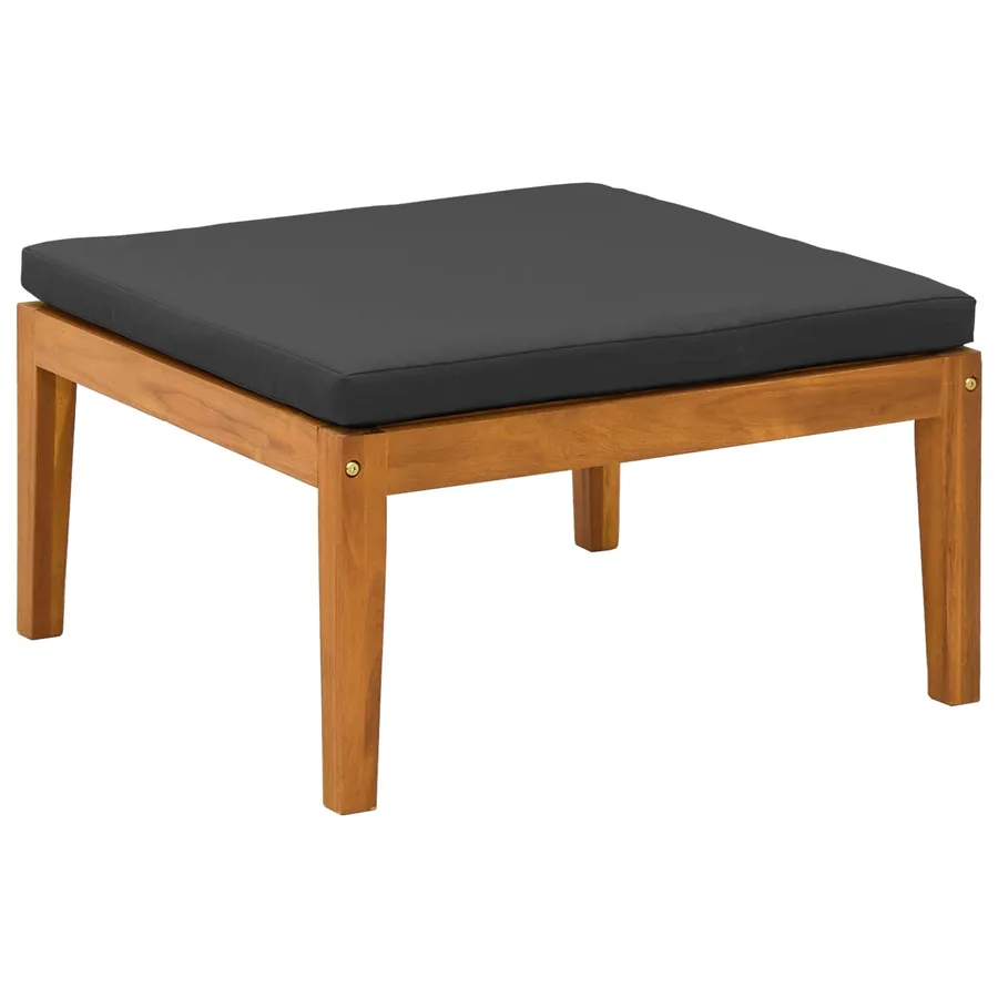 3 pcs Ensemble de salon de jardin avec coussins Naturel - 6