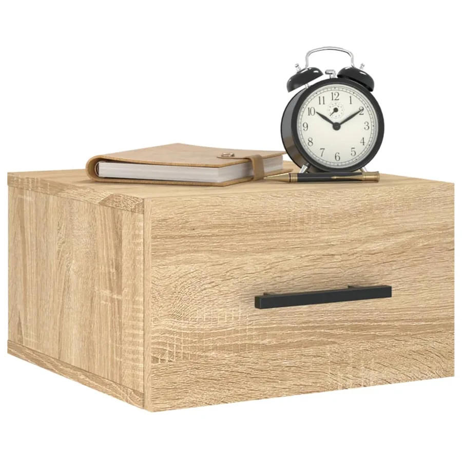 Tables de chevet murales 2 pcs chêne sonoma 35x35x20 cm - 8