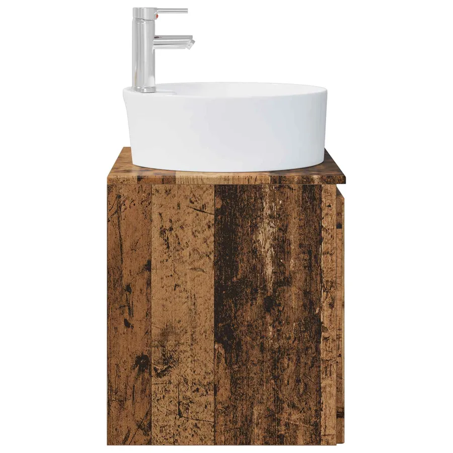Vanité de lavabo mural Bois ancien 49,5 x 44,5 x 65 cm - 4