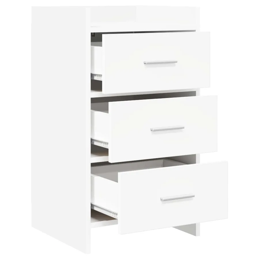 Tables de chevet Blanc 40 x 36 x 70 cm Bois d'ingénierie - 3