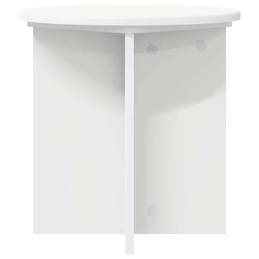 Support de Plante 2 pcs Blanc Ø40 x 40 cm Bois d'ingénierie - 7