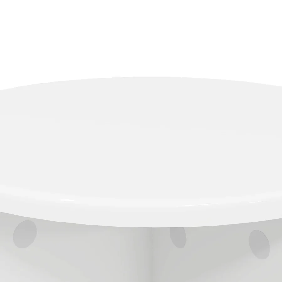 Support de Plante 2 pcs Blanc Ø40 x 40 cm Bois d'ingénierie - 9