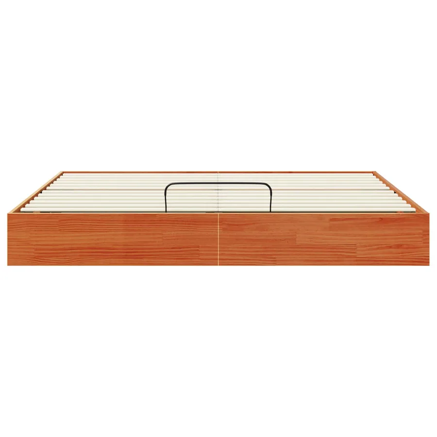 Cadre de lit ottoman avec rangement Brun cire 180 x 200 cm - 5