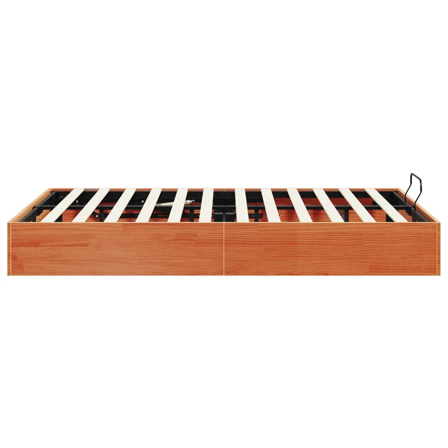 Cadre de lit ottoman avec rangement Brun cire 180 x 200 cm - 6