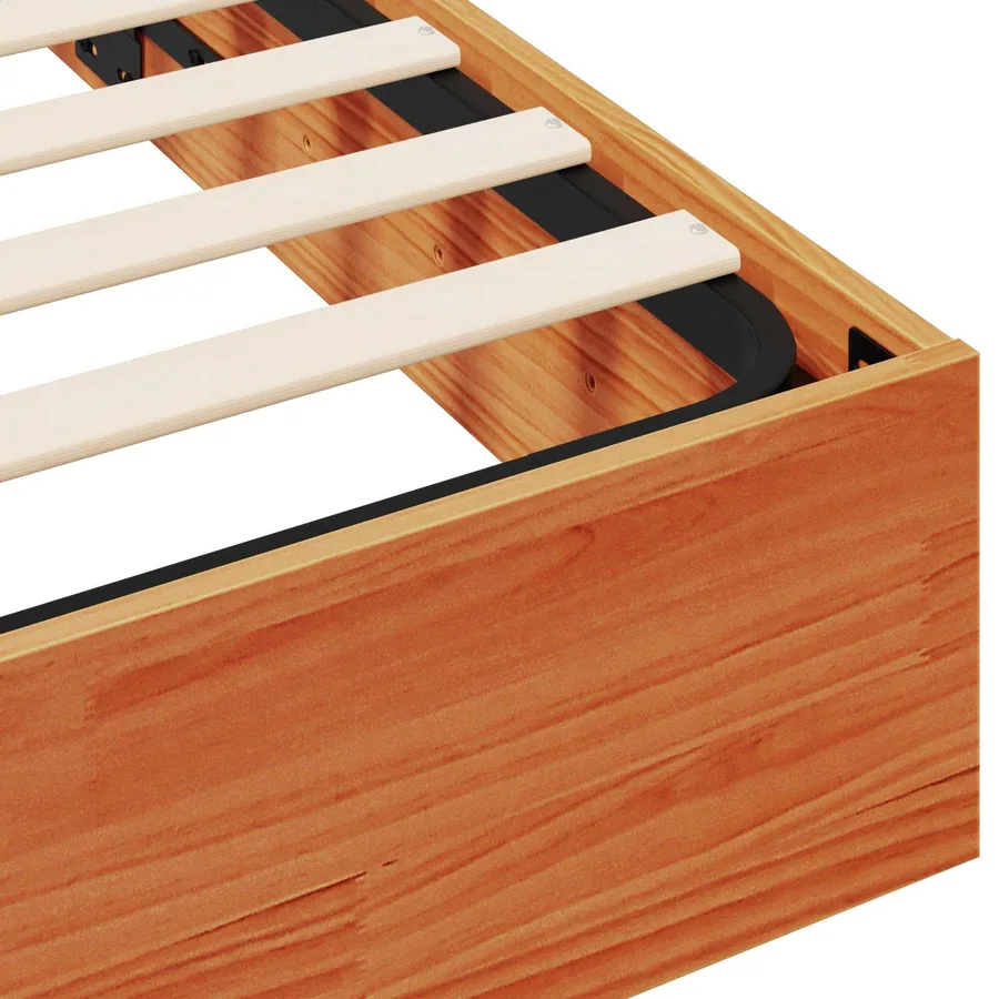 Cadre de lit ottoman avec rangement Brun cire 180 x 200 cm - 8