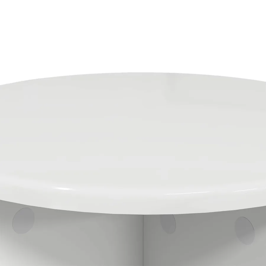Support de Plante 2 pcs Blanc brillant 40 x 40 x 40 cm - 9
