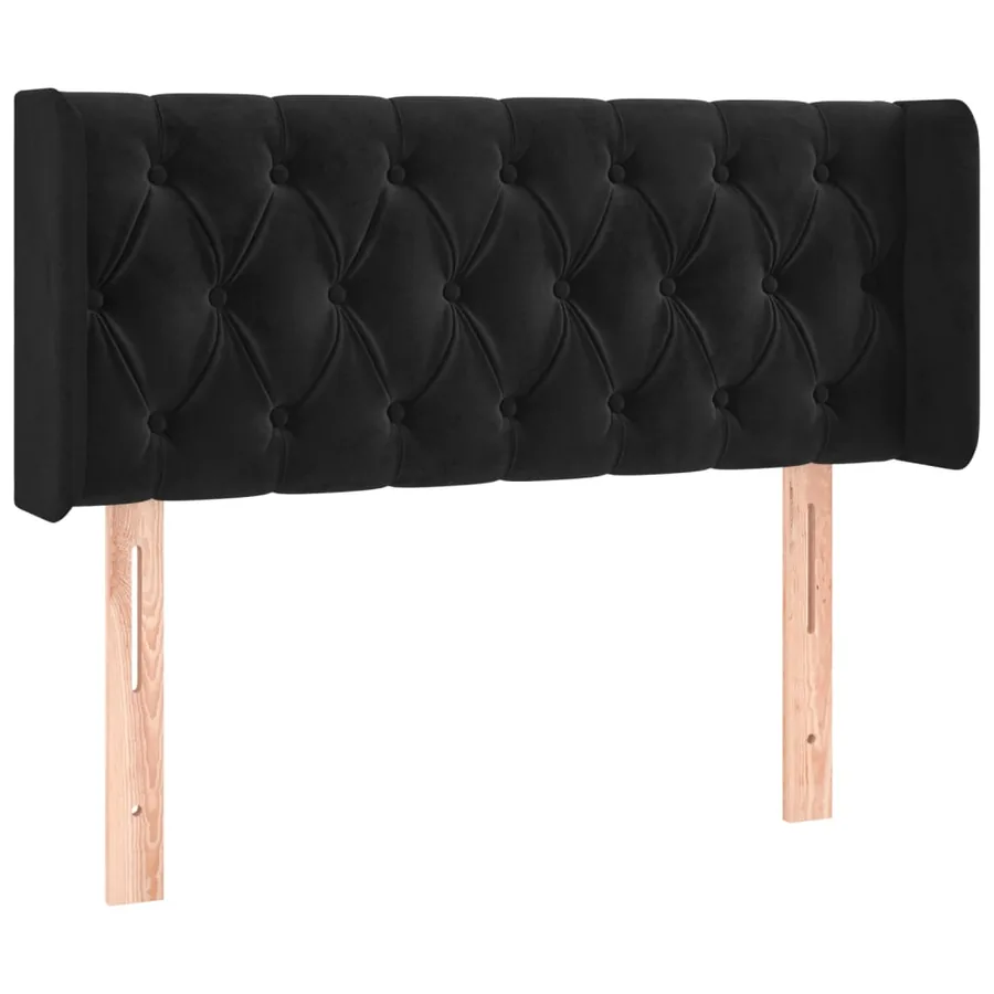 Tête de lit à LED Noir 103x16x78/88 cm Velours - 3