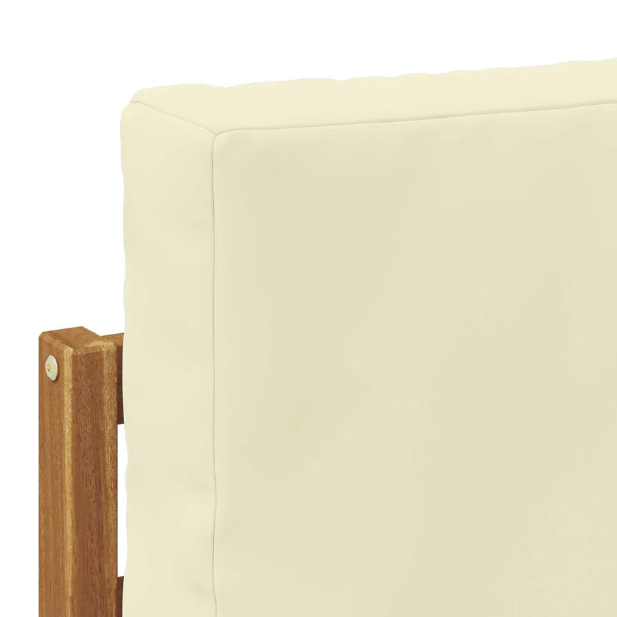 Ensemble de canapé d'angle 9 pcs Naturel et Crème Polyester - 6