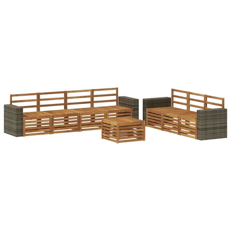 Ensembles de canapés 8 pcs Bois d'Acacia Massif - 2