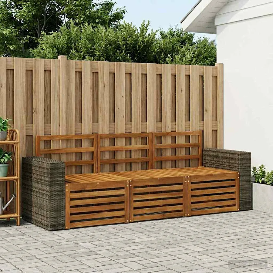 Ensembles de canapés 3 pcs Bois d'Acacia Massif