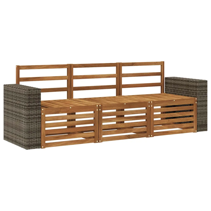 Ensembles de canapés 3 pcs Bois d'Acacia Massif - 2