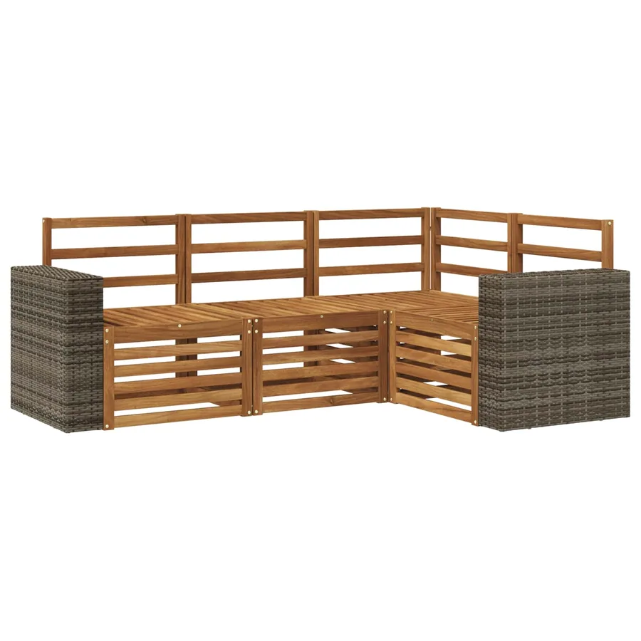 Ensembles de canapés 4 pcs Bois d'Acacia Massif - 2