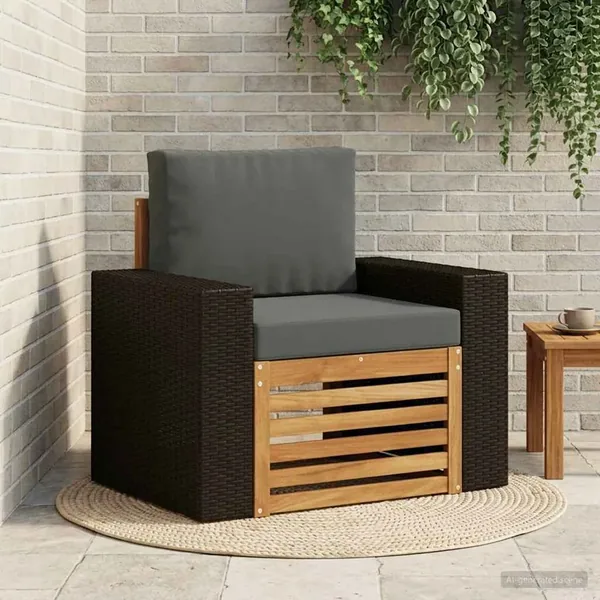 Sofa de milieu extérieur Bois d'Acacia Massif Naturel