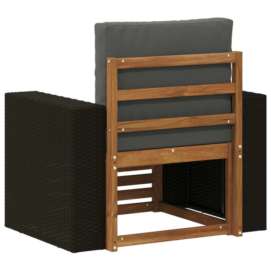 Sofa de milieu extérieur Bois d'Acacia Massif Naturel - 5