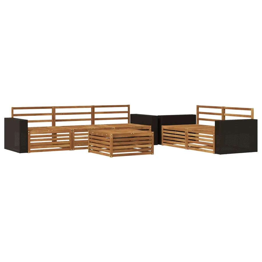 Ensemble de canapés d'extérieur 6 pcs Naturel - 2