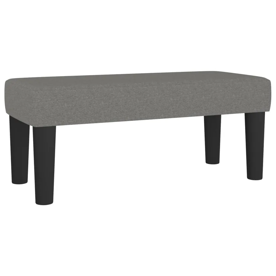 Sommier à lattes de lit avec matelas Gris foncé 100x200cm Tissu - 8
