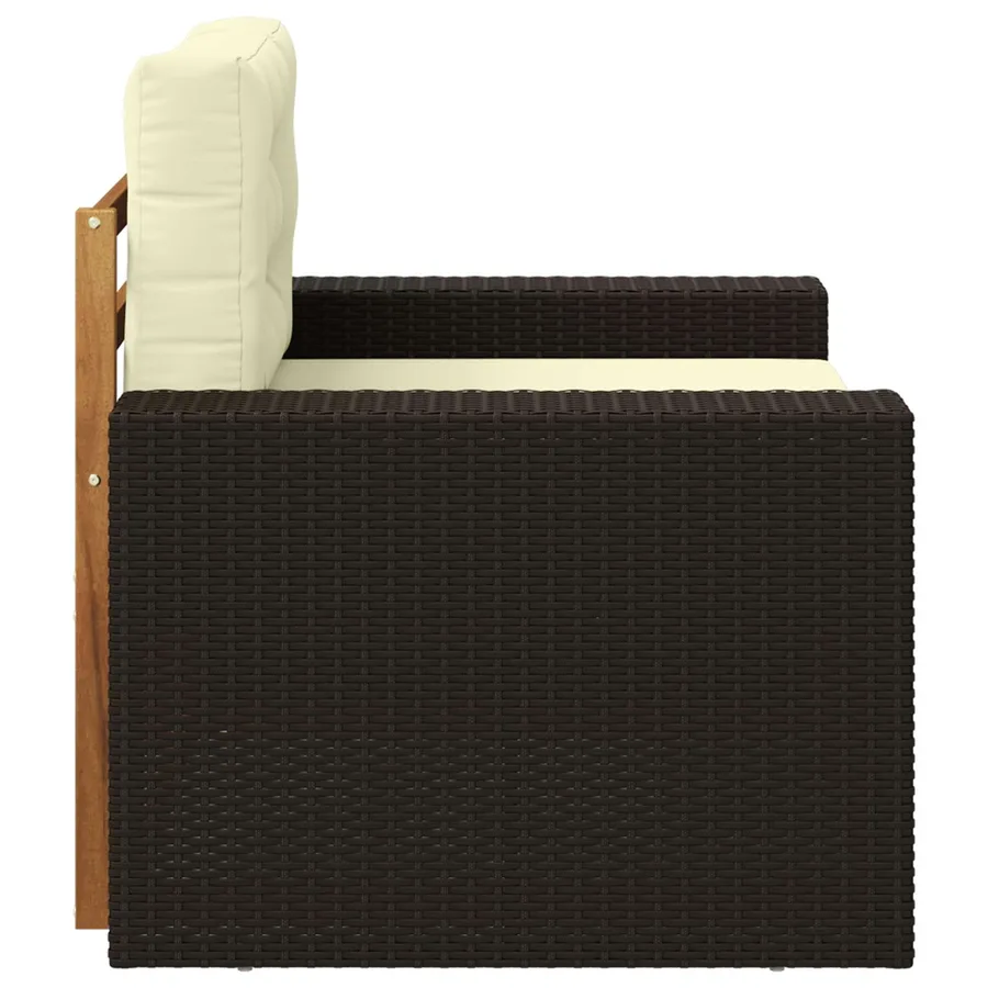 Sofa de milieu extérieur Bois d'Acacia Massif Naturel - 4
