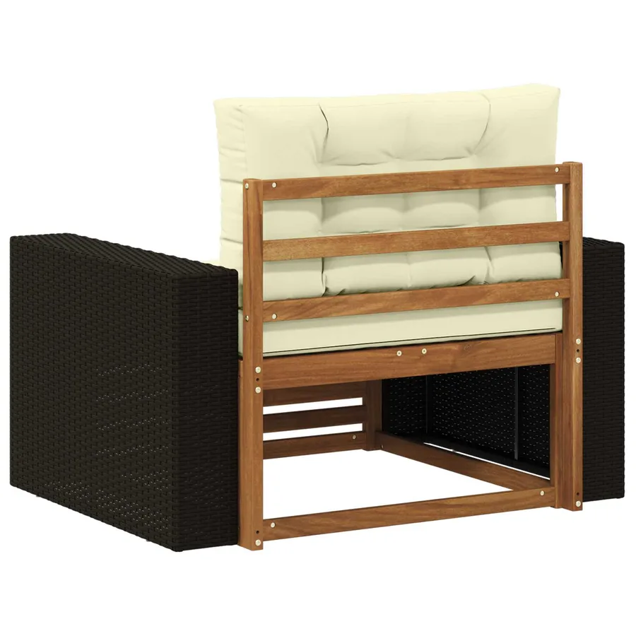 Sofa de milieu extérieur Bois d'Acacia Massif Naturel - 5