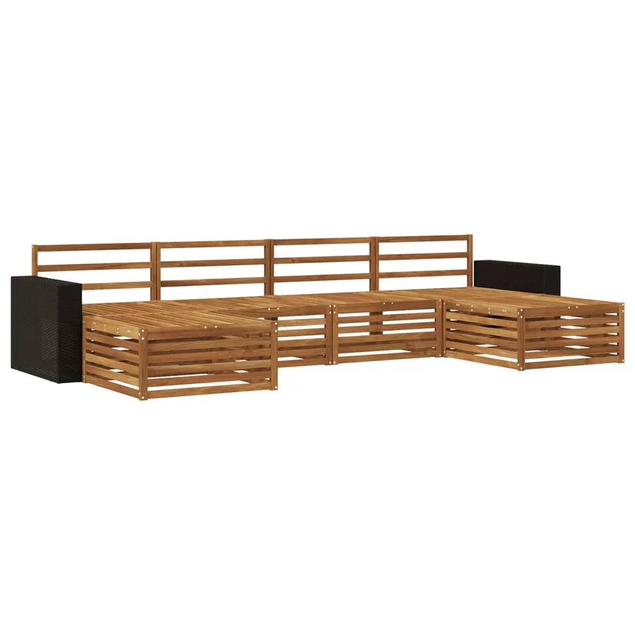 Ensembles de canapés 6 pcs Bois d'Acacia Massif - 2
