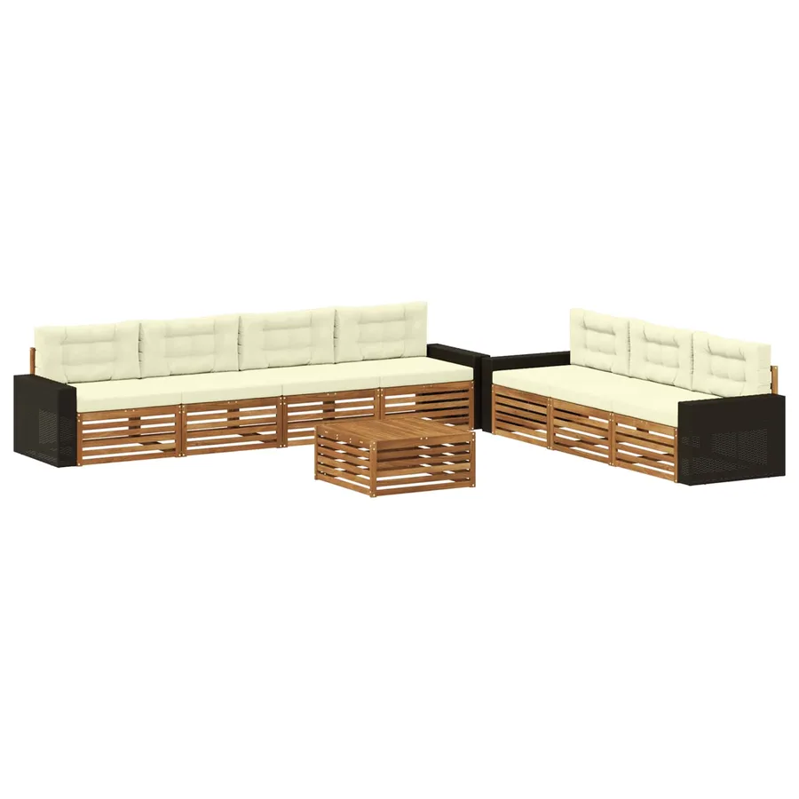 Ensemble de canapés d'extérieur 8 pcs Naturel et Crème - 2
