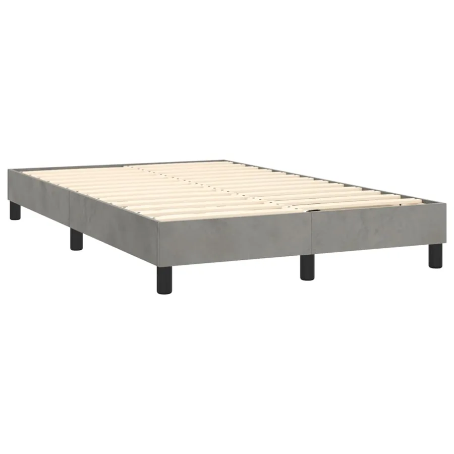 Sommier à lattes de lit avec matelas LED Gris clair 120x200 cm - 5