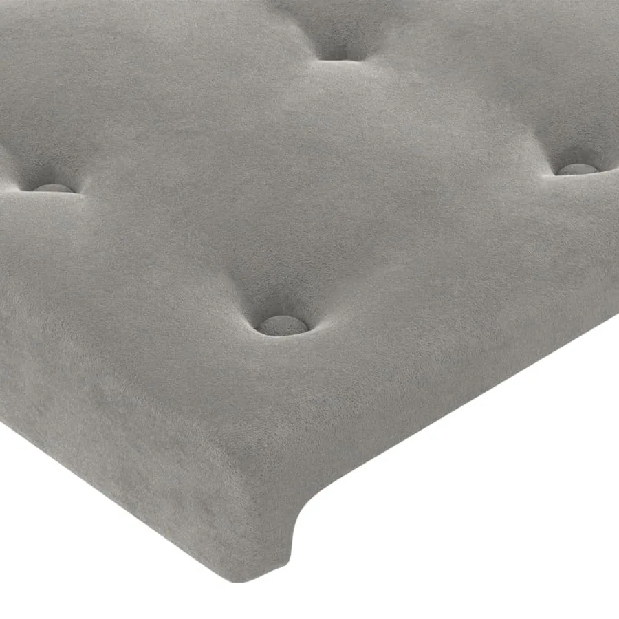 Sommier à lattes de lit avec matelas LED Gris clair 120x200 cm - 8
