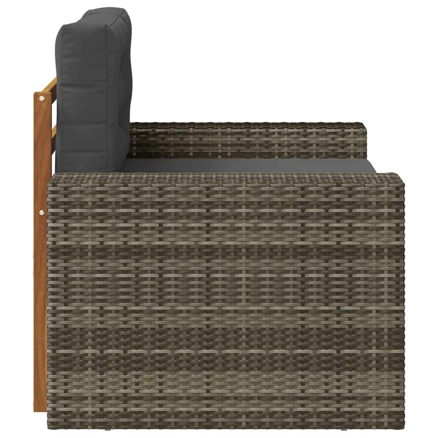 Sofa de milieu extérieur Bois d'Acacia Massif Naturel - 4
