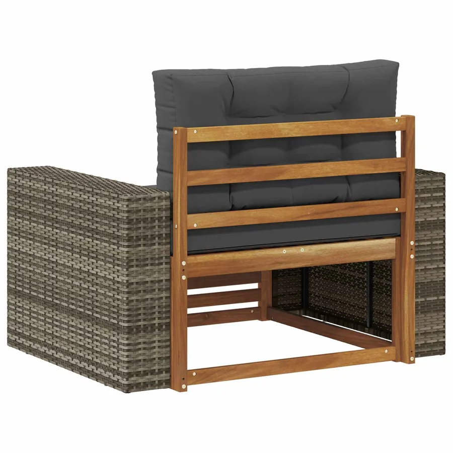 Sofa de milieu extérieur Bois d'Acacia Massif Naturel - 5