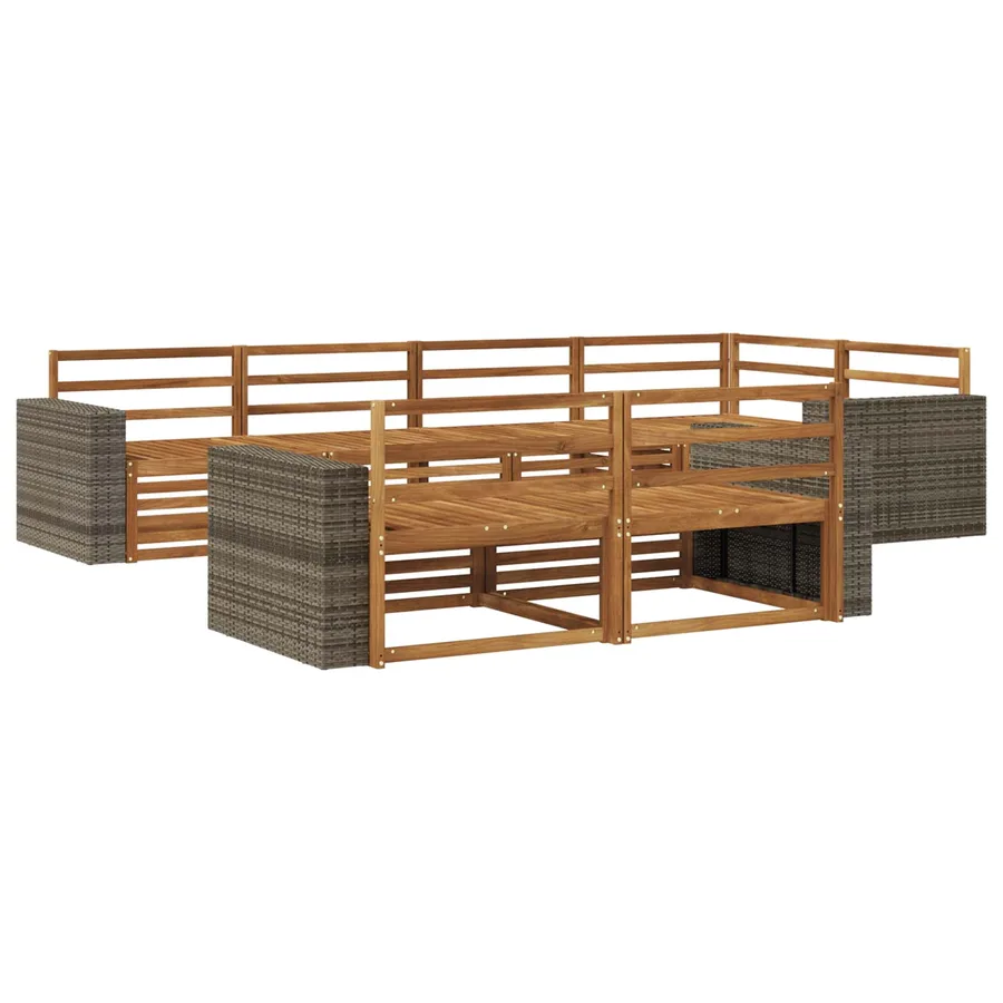 Ensemble de canapés d'extérieur 7 pcs Naturel - 2