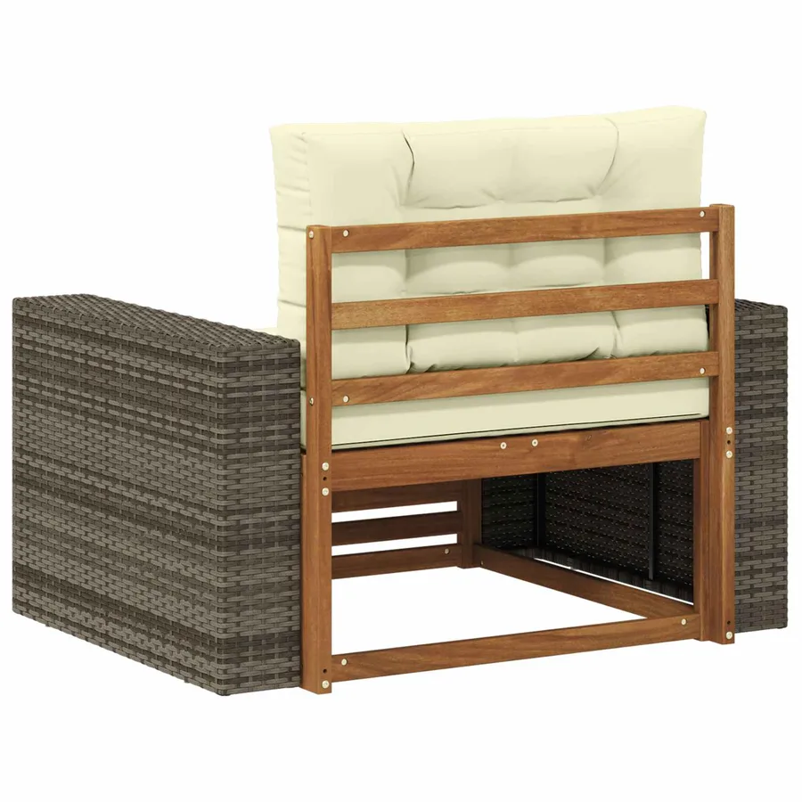 Sofa de milieu extérieur Bois d'Acacia Massif Naturel - 5