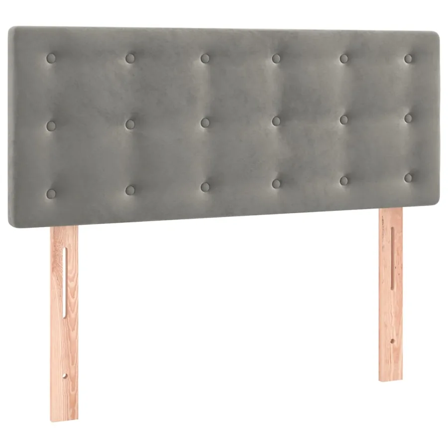 Sommier à lattes de lit et matelas Gris clair 100x200cm Velours - 6