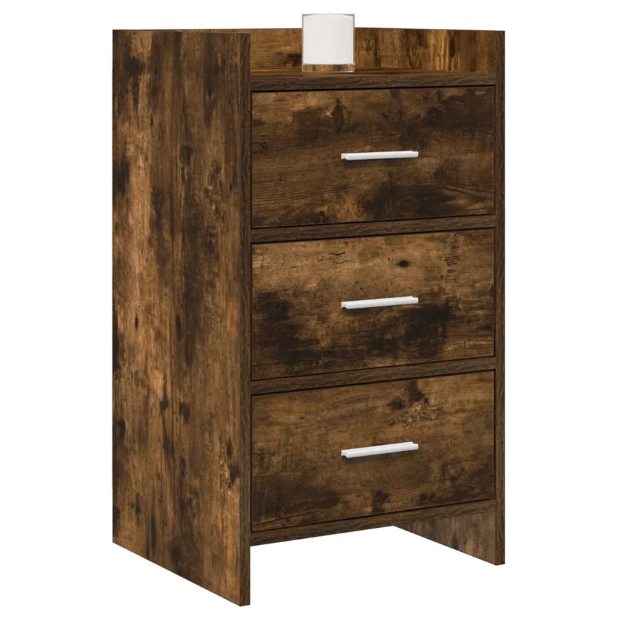 Tables de chevet Chêne fumé 40 x 36 x 70 cm Bois d'ingénierie - 2