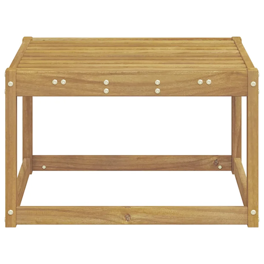 Hocker d'extérieur Bois d'Acacia Massif Blanc 59 x 59 x 37 cm - 4
