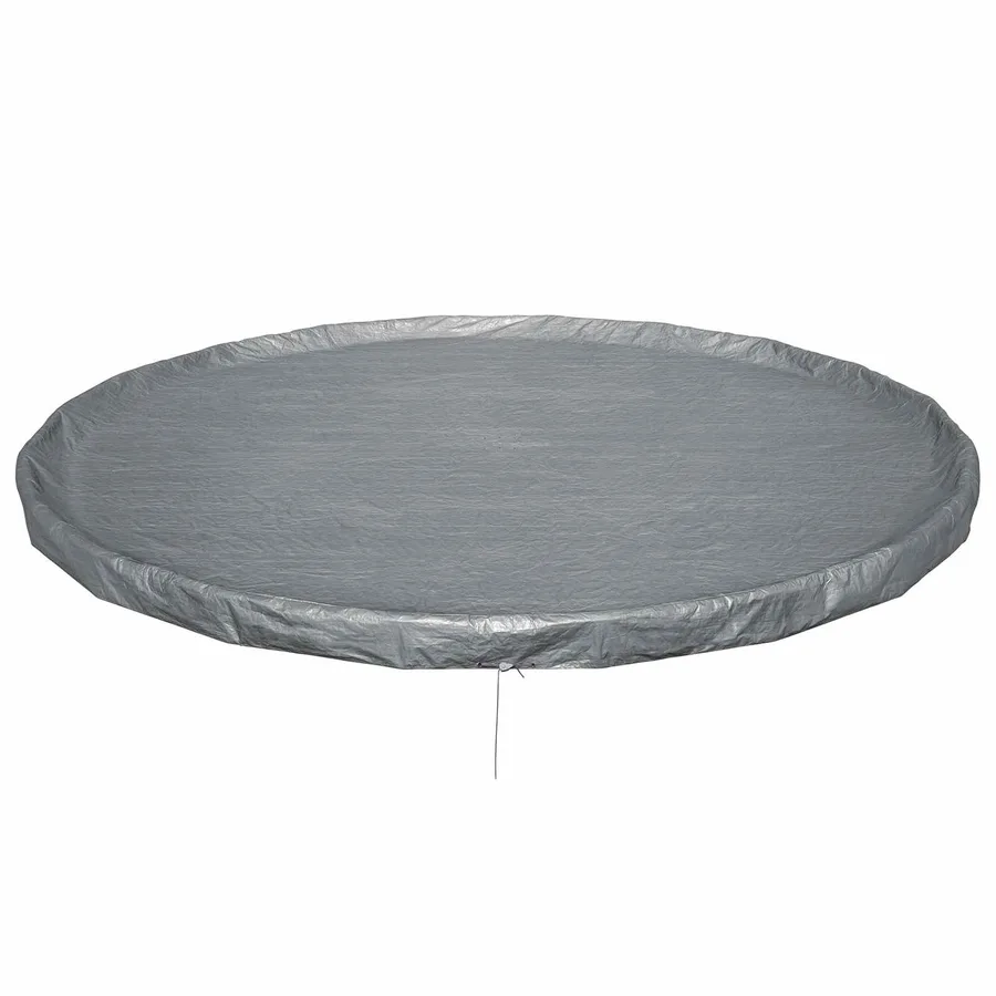 Bestway Couverture de piscine 1 Ø4,27 m Rond Polyester Gris for - 3
