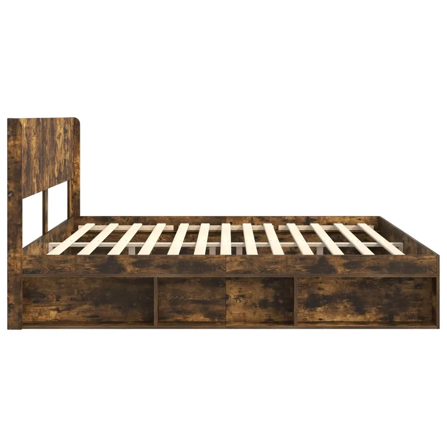 Cadre de lit avec rangement et tête de lit 2 pc - 6