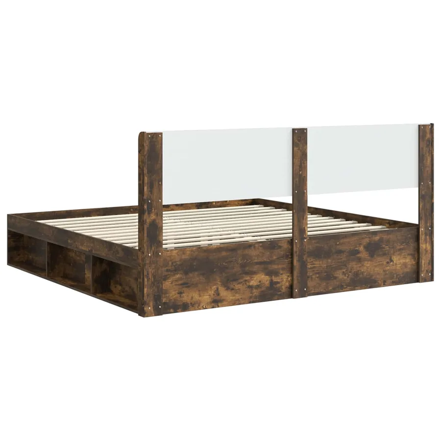 Cadre de lit avec rangement et tête de lit 2 pc - 7