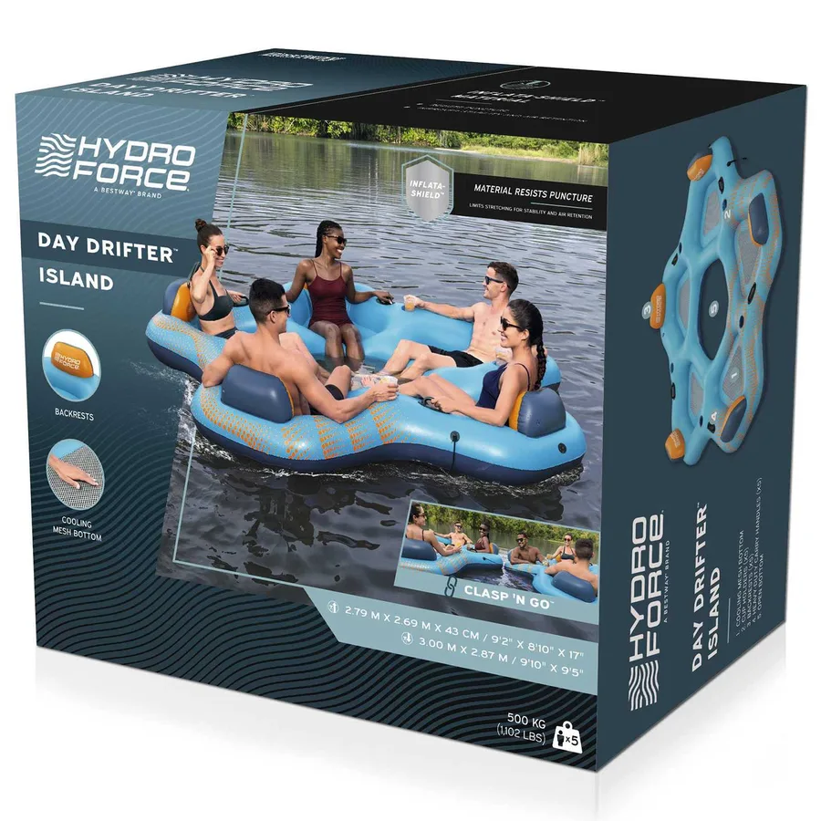 Bestway Île flottante Hydro-Force Bleu 300 x 287 cm PVC - 4
