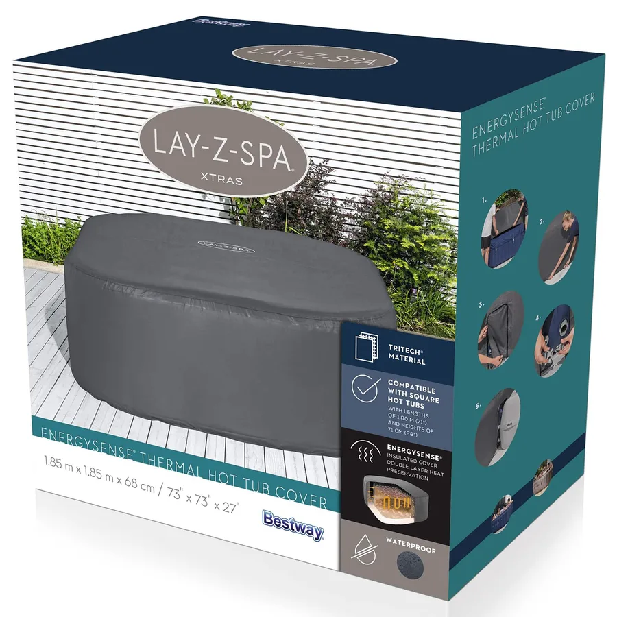 Bestway Housse Gris 180 x 180 x 71 cm PVC et POM - 7