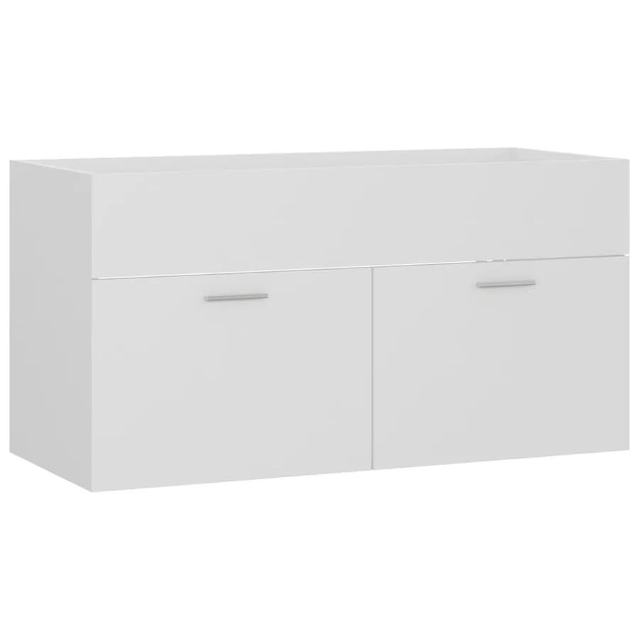 Ensemble de meubles de salle de bain Blanc Aggloméré - 11