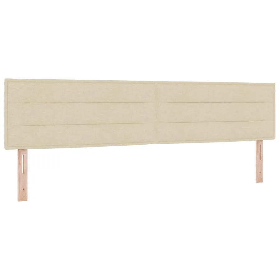 Lit boxspring avec matelas Crème 200 x 200 cm Tissu - 3