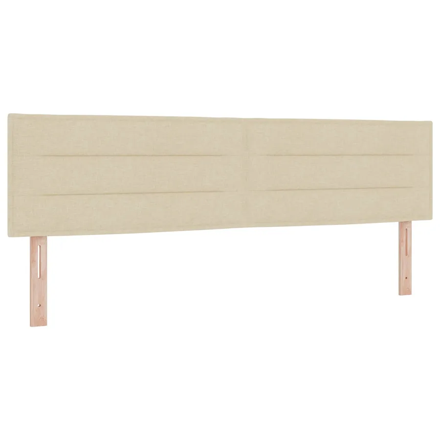 Lit boxspring avec matelas Crème 180 x 200 cm Tissu - 3