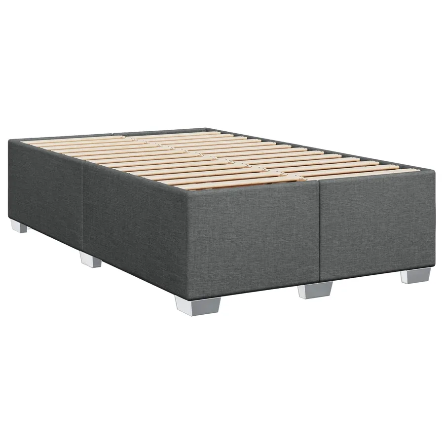 Lit boxspring avec matelas Gris foncé 120 x 190 cm Tissu - 4
