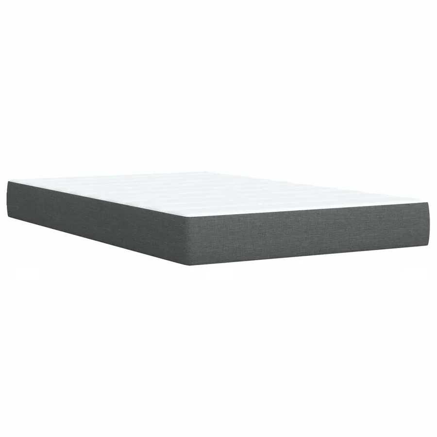Lit boxspring avec matelas Gris foncé 120 x 190 cm Tissu - 5