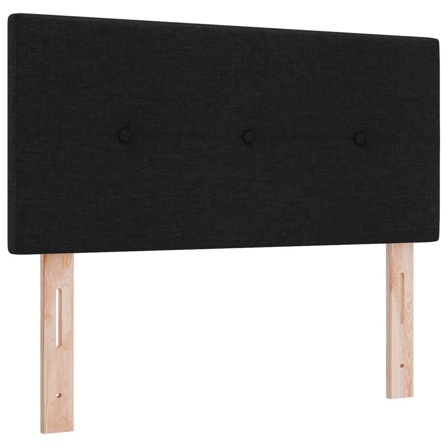 Lit boxspring avec matelas Noir 90 x 200 cm Tissu - 3