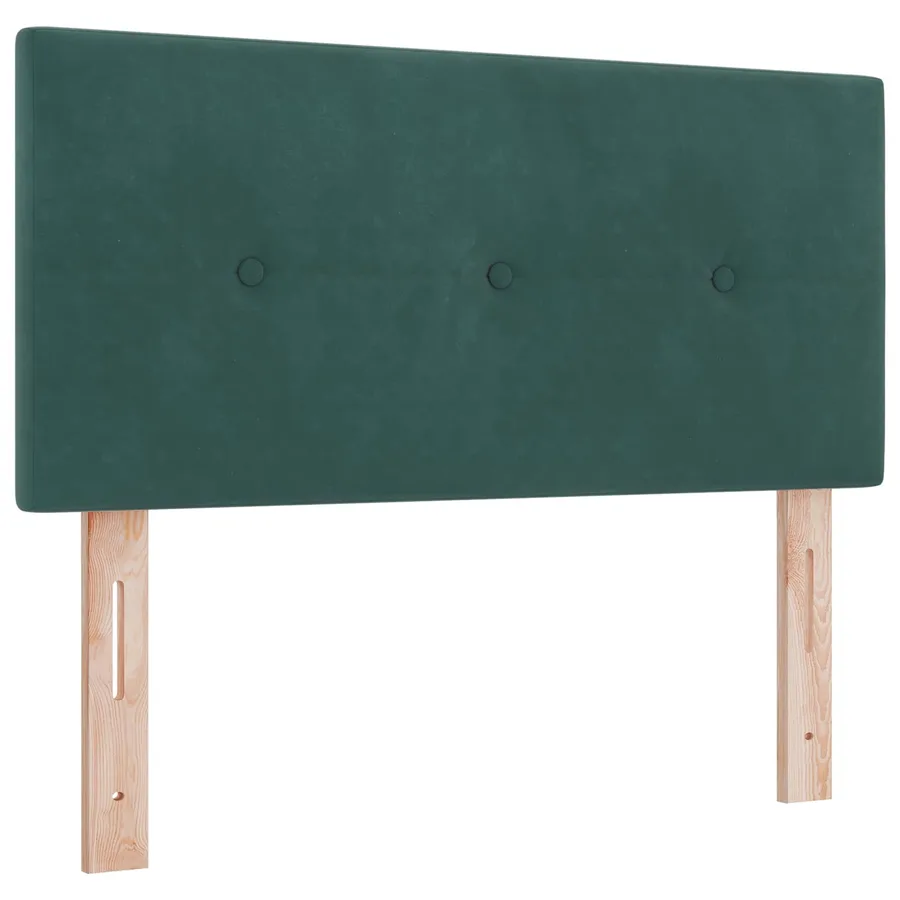 Lit boxspring avec matelas Vert foncé 120 x 200 cm Velours - 3