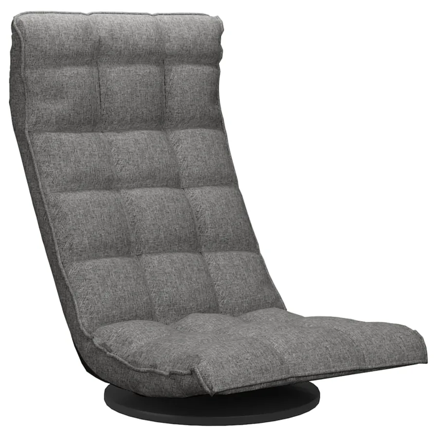 Chaise de sol pivotante Gris clair Tissu - 2