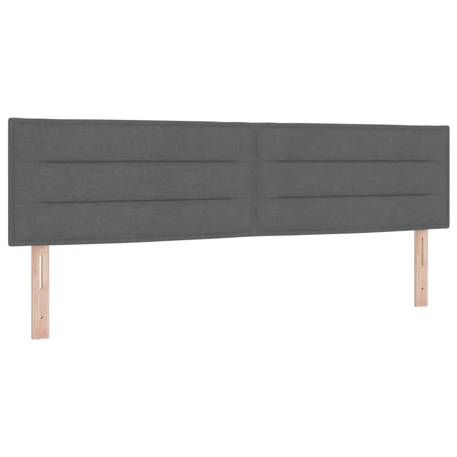 Lit ottoman avec matelas Gris foncé 180 x 200 cm Tissu - 3