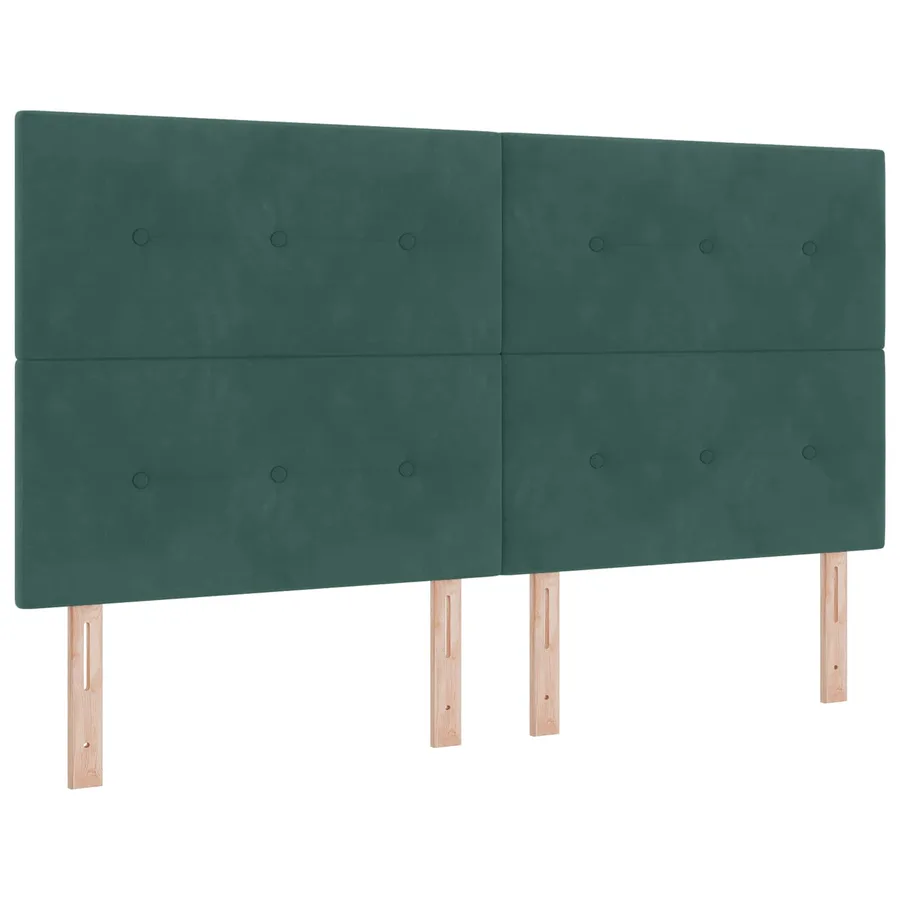 Lit ottoman avec matelas 2 pc Vert foncé Velours - 3
